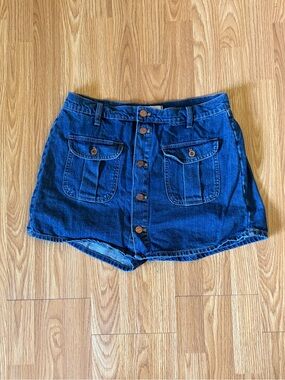 Madewell Denim Button-Front Skort - Size 29
